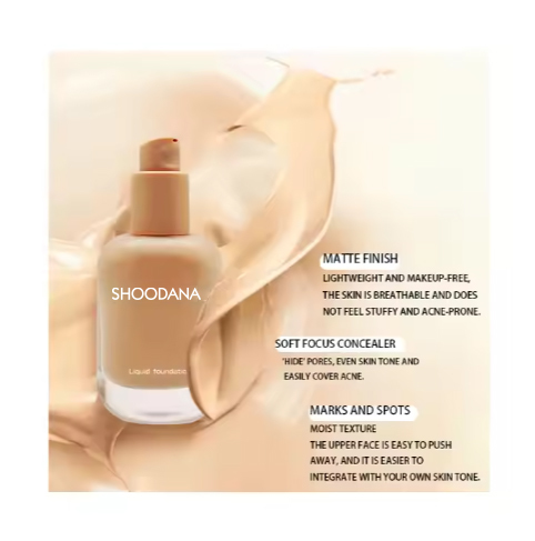 Waterproof Matte Foundation With Full Coverage Natural Ingredients Whitening Effects Dark Skin Mineral Liquid Makeup Concealer