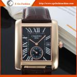 063A Square Dial Rose Gold Case Women Watch Luxury Branding Watches Lady Tank