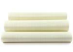 Non Woven Interior Decorating Wallpaper , Beige Flocking Striped Wallpaper For