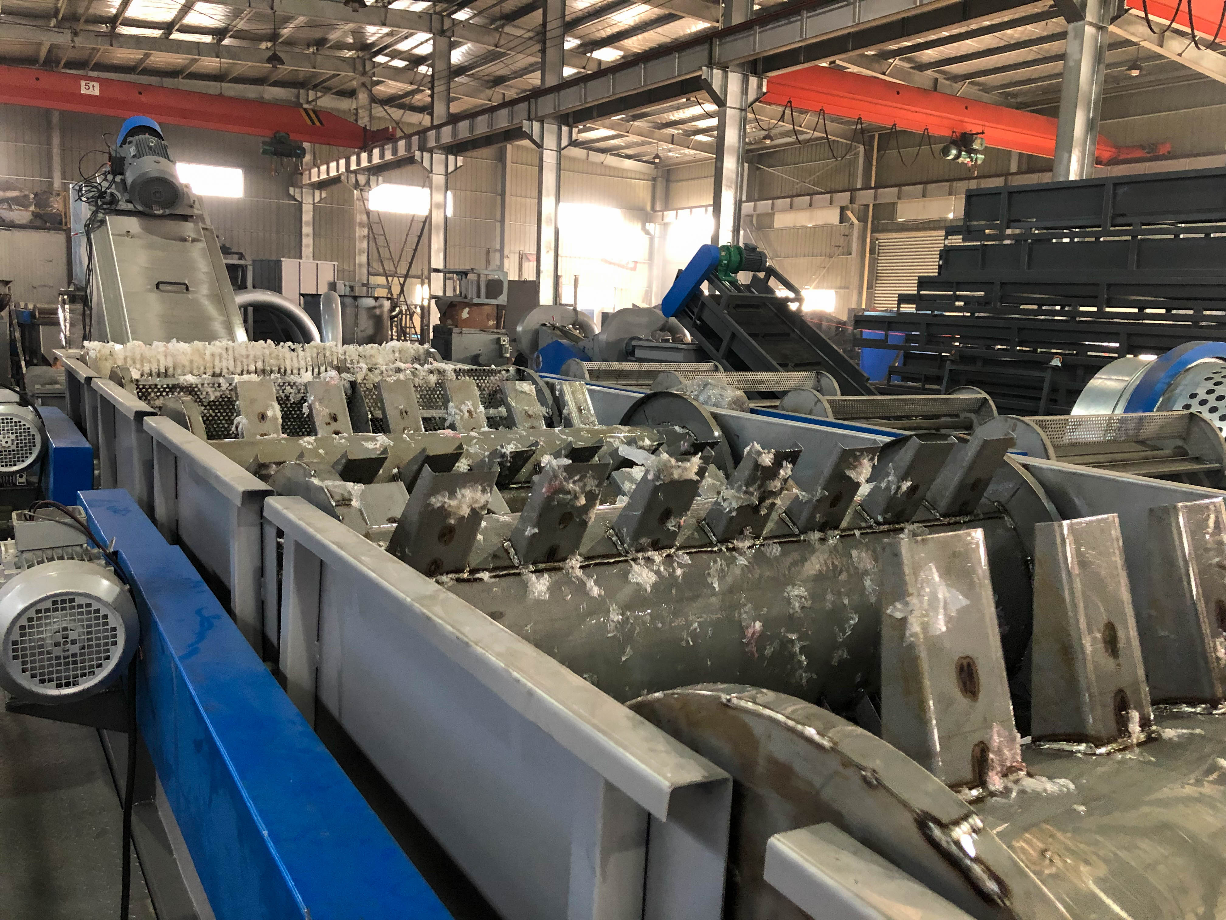 300-1000kg/H Agricultural Film Recycling Machine HDPE Pelletizing