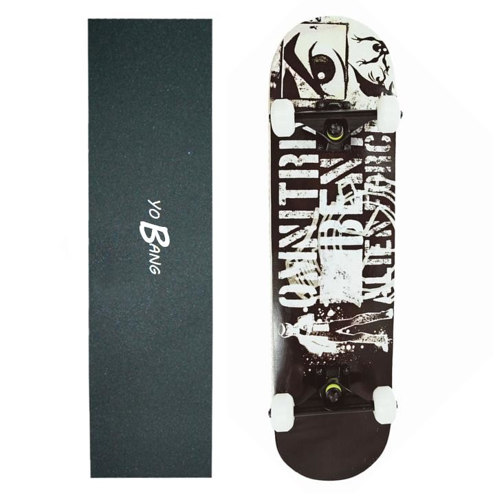31"X 8" Full Complete Skateboards 9 Layers Double Kick Evil Eyes Design