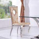 Modern 56x50x110cm Leather Dining Room Chair Highback Black PU Dining Chairs