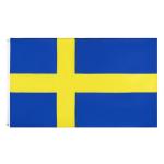 CMYK Printing 115g Knit Polyester Sweden National Flag