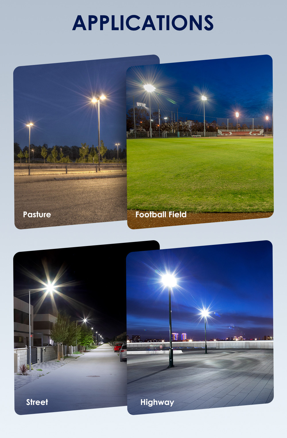 15000LM-75000LM LED Outdoor Area Light IP65 With Adjustable Color Temperature
