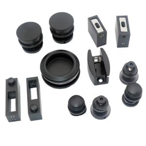 Wholesale Round Tray Shape Black Sliding Shower Door Kit for 8-12mm Safe Glass Hardware Included from china suppliers