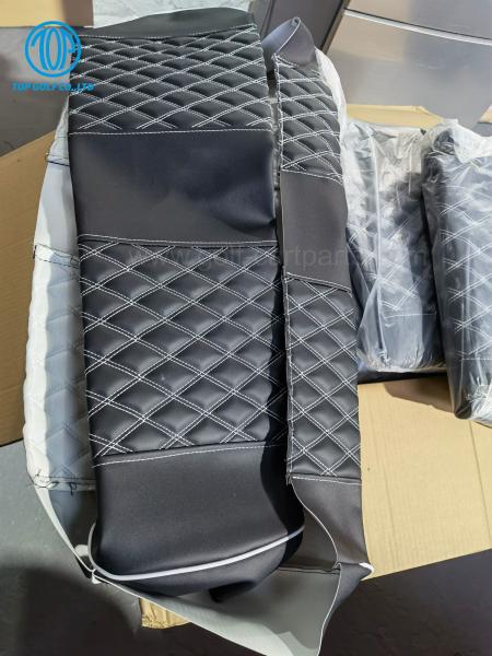 Golf Cart Seat Covers Full Set For Front Seats With Polyester Bench Seat