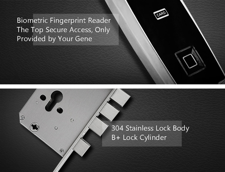APP Fingerprint Electronic House Locks , Intelligent Electronic Front Door Lock