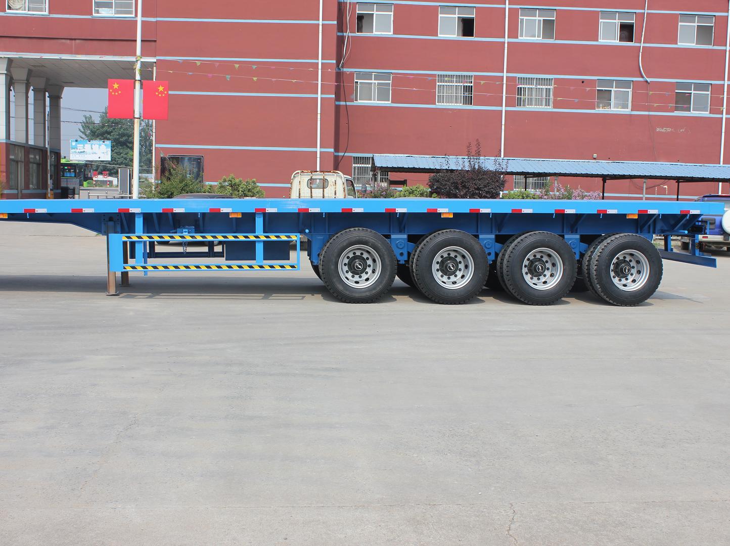 High Bed Container Chassis 4 Axles 20 40 48 53 Feet Trailer for Container Transport