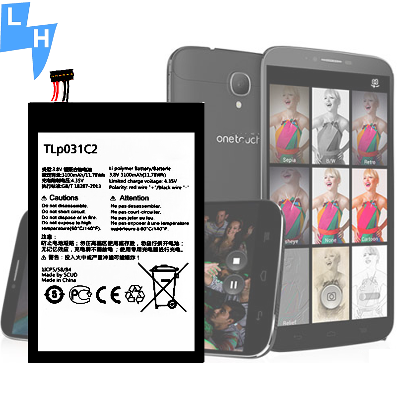 TLp031C2 Battery For Alcatel One Touch OT-8030/B Mobile Smart Phone 3.8V 3100mAh