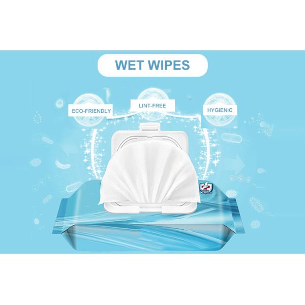 20% Vis 80% Pes Spunlace Nonwoven Fabric Parallel Lapping For Wet Wipes