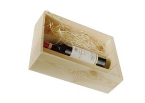 Wholesale Sliding Top 2 Bottle Wooden Wine Box , Personalized Paulownia Wood Storage Box With Lid from china suppliers