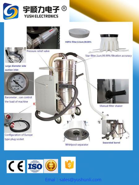 Silvery 120kg 320Mb Self - Cleaning Industrial Wet Dry Vacuum Cleaners Ground