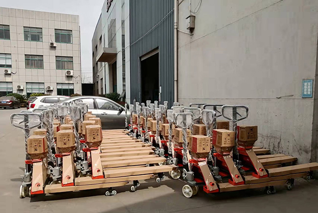 Workshop Shipping 3000kg Electric Forklift Pallet Jack Scale Thermal Printer Indicator