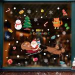 Indoor Decoration Christmas Wall Stickers Transferable Glue Easy Peel Off