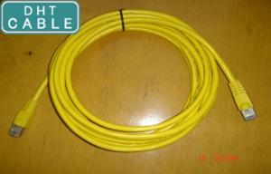 Wholesale SSTP Twisted Pair Outdoor CAT6 Ethernet Cable Yellow Color RJ45 Over Mold Connection from china suppliers