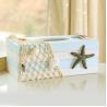 Buy cheap novelty wooden Tissue box nautical style with star decor /tissue paper holder from wholesalers