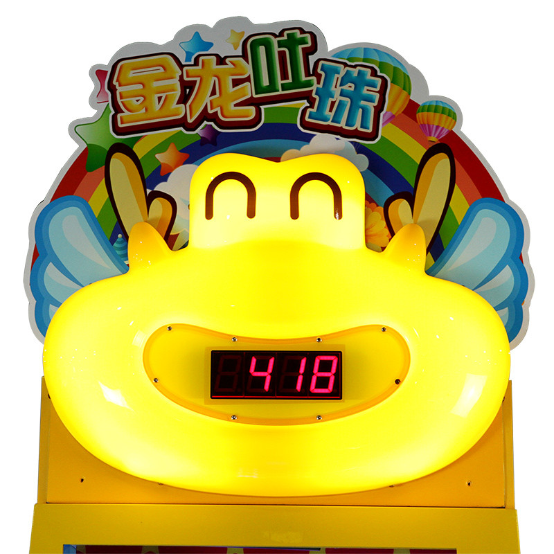 Golden Dragon Spit Beads Kids Lottery Coin Operated Game Machine 110V/220V