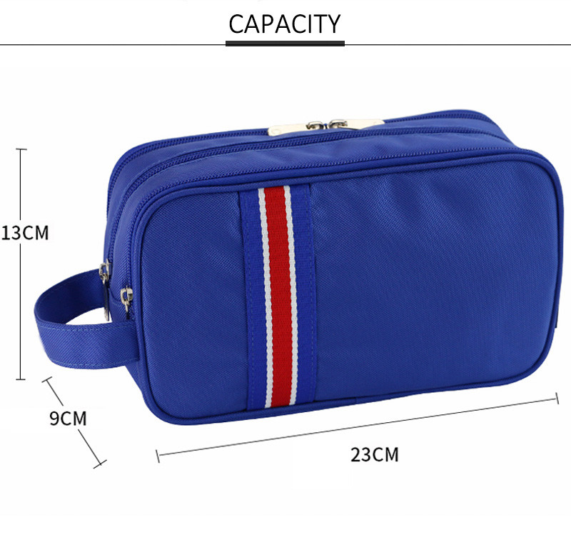 Factory Price Custom Pure Color Promotional Zipper Canvas Cosmetic Bag