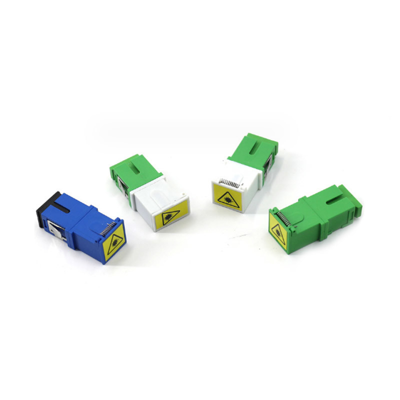 Plastic Transparent Shutter Material Fiber Optic Adapter with In Flange