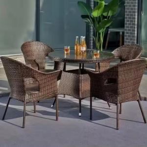 Wholesale Hotel Rattan Lounge Set Oem Outdoor Lounge Dining Set For Courtyard from china suppliers