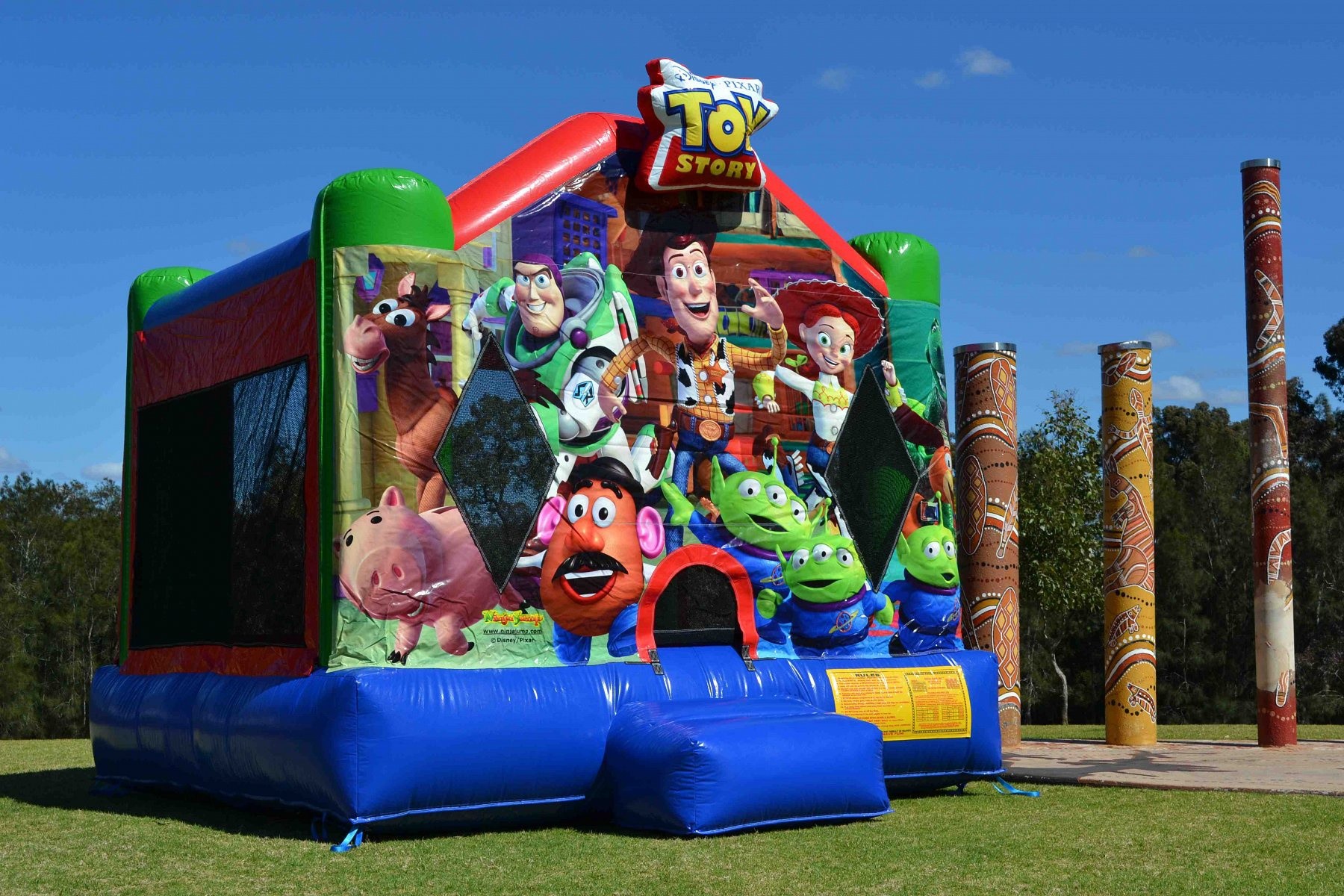 PVC Tarpaulin Inflatable Toy Story Jumping Castle For Playground / Amusement Park