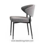 Fabire Upholstery BIFMA Armless Stainless Steel Dining Chairs