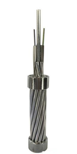 48 Core OPGW Fiber Optic Cable aluminum clad-steel Cladding Coating Concentricit