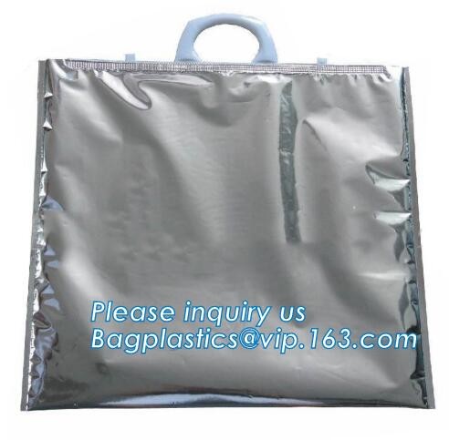 Outdoor square aluminum foil food thermal freezer cooler lunch insulation bag,Foil Cooler Bag Thermal Bag for Fruit Choc