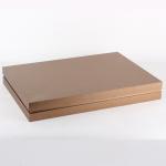 Custom Logo Elegant Lid Base Cardboard Gift Package Brown Rigid Paper Box With