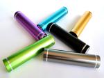 2600mAh Aluminum Lipstick Power Bank Cylinder Portable Charger 18650 Battery