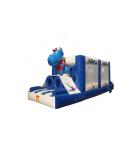 White And Dark Blue Children Fun Park Inflatable Slide For Rentals