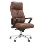 Classic Executive Office Xecutive Chair Brown Leather 3d Shift 350mm Aluminum
