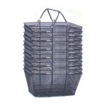 Black Supermarket Accessories Customzied Wire Mesh Shopping Basket