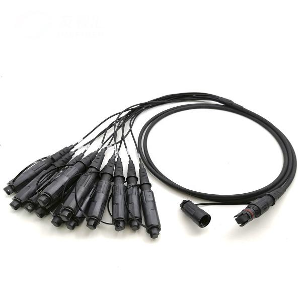 Outdoor CPRI MPO MTP 12 Cores Optical Fiber Patch Cord For Telecom Tower