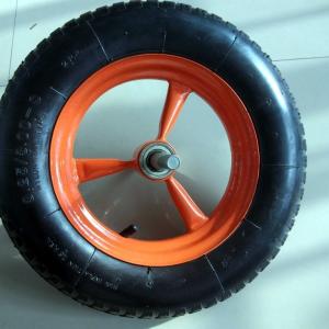 Wholesale TR13 Steel Rim Hard Soft Rubber Wheel Penumatic PU Wheel 3.00-8 from china suppliers