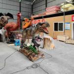 Customized Sound Animatronic Dinosaur Ride For Amusement Centers