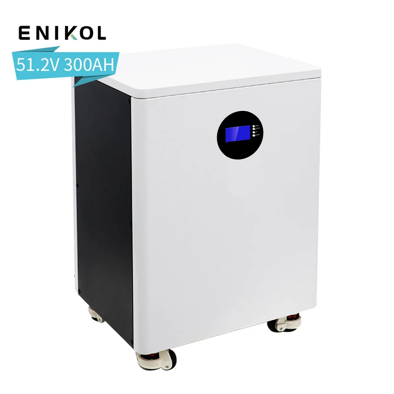 58.4V LCD 48V Home Energy Storage Battery 51.2V 300AH Black Painted Steel