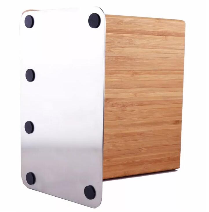 Accepted OEM ODM Bamboo Magnetic Stand Magnetic Knife Block for Cooking Utensils More