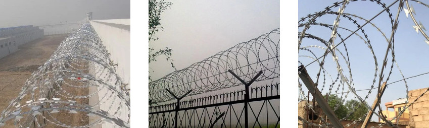 BTO-18 2mm Razor Coil Barbed Wire Coil Fencing 600mm