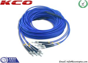 Wholesale 4 Cores 4 Fibers Armored Fiber Optic Patch Cord ST to ST Rodent Resistant from china suppliers