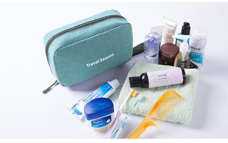 Custom Large Capacity Plain Polyester Private Label Makeup Bag