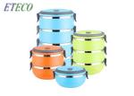 Multi Layer Vacuum Bento Box , Stainless Steel Stainless Steel Mess Tin With Lid