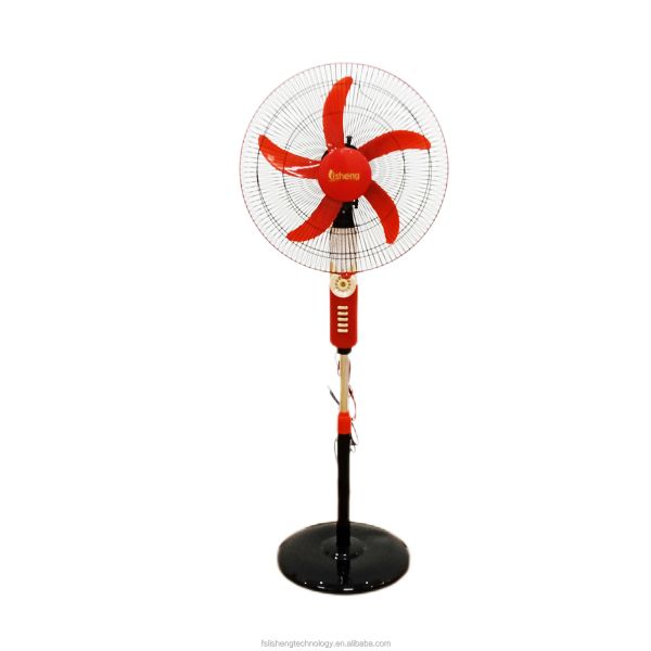 18 Inch 12V DC Rechargeable Stand Fan With Solar Panel And Lithium Battery