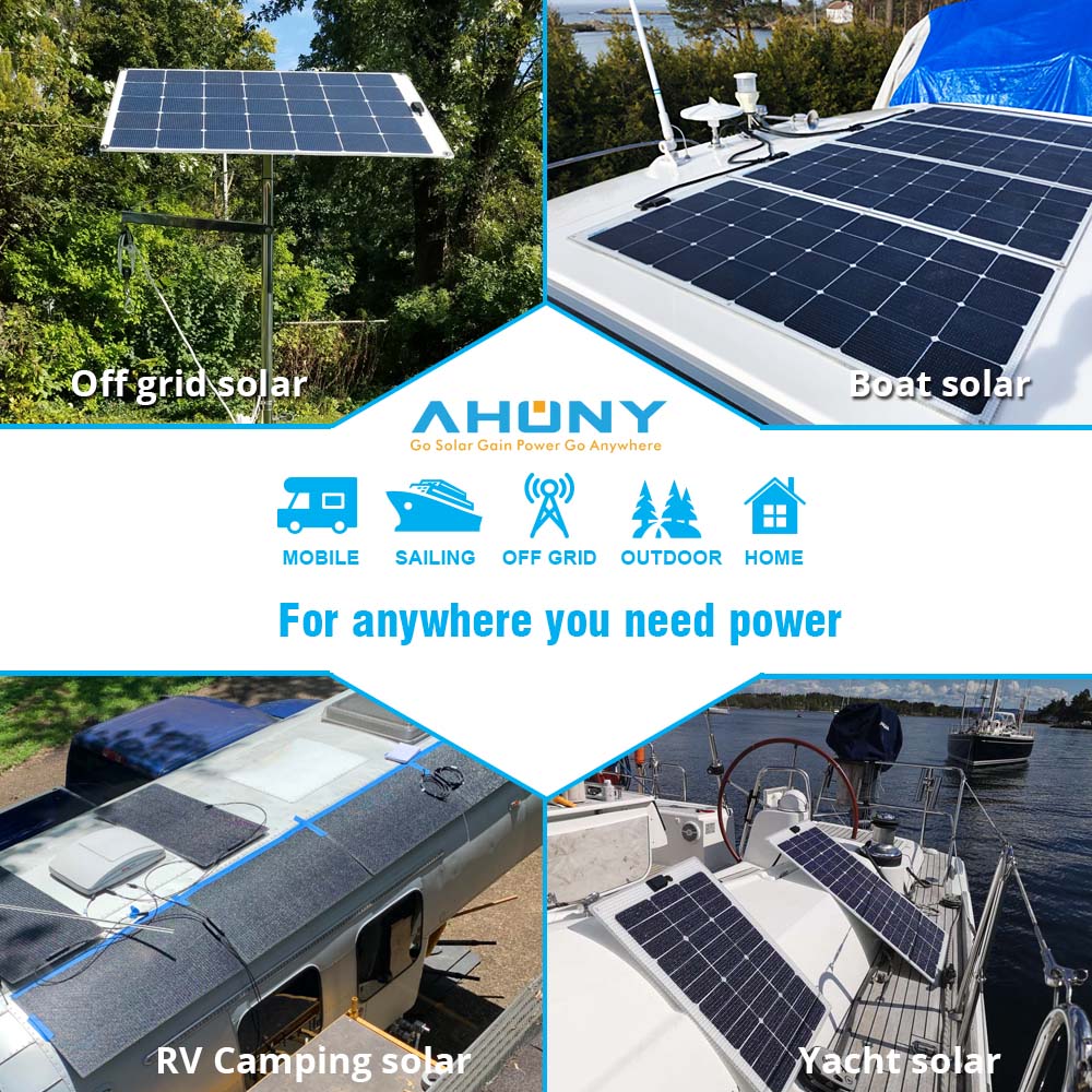 Rough Semi Rigid Solar Panels Anti Slippery 20w Marine Solar Panels Walk On