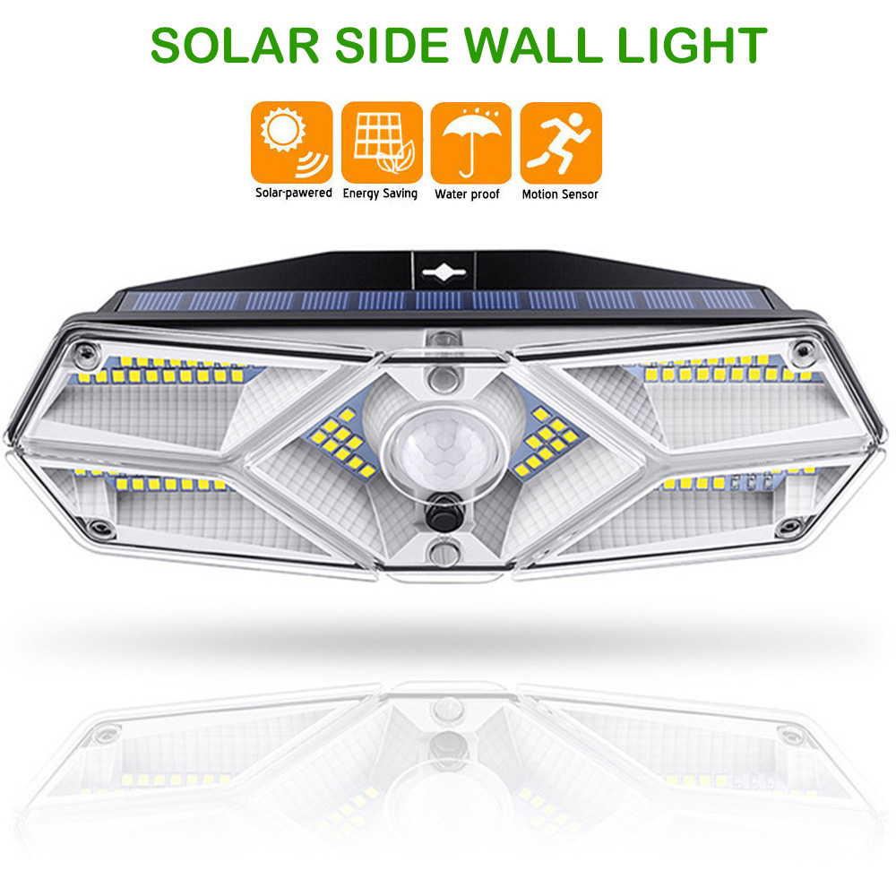 Christmas IPX5 1500mAH Outdoor Solar Street Lamp PIR Sensor 60MA 10000LUX