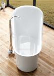 1 Person Elegant Acrylic Free Standing Bathtub Oval Soaking Tub Multiple Colors