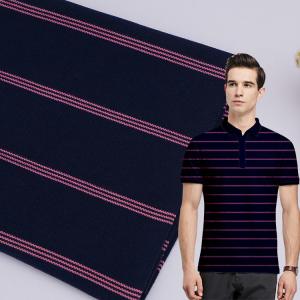 Wholesale Comfortable And Durable Skin-Friendly Breathable Striped Knit Fabric For Polo Shirt from china suppliers