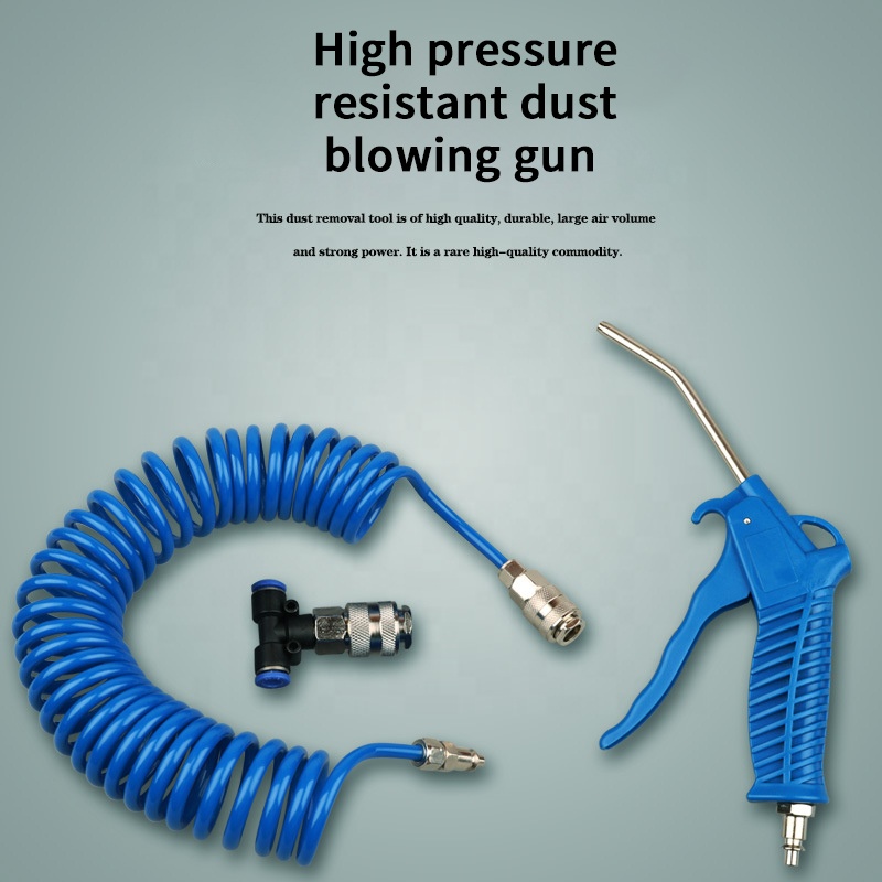 Customized Support ODM 5m Hose Pneumatic Cleaning Gun Set Polyurethane TPU Handle No-Load Speed N/M for Professional Dusting