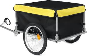 Wholesale Bike Trailer Cargo Foldable Max Load, 2x16'' Inflatable Wheels, Aluminum Bicycle Cargo Trailer w/Hitch, for Lugg from china suppliers