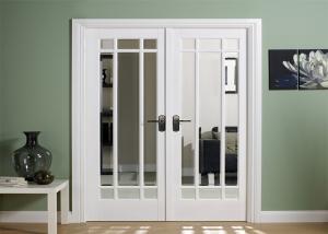 Wholesale Luxury Interior PVC Coated MDF Wood Composite Door For Rooms from china suppliers